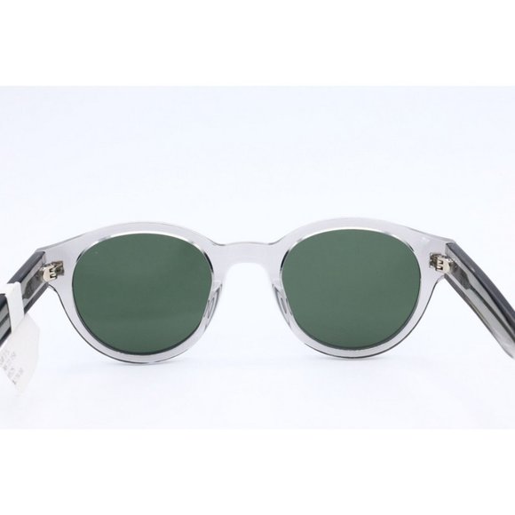 New Prodesign Denmark Cut 3 S 6525 Round Clear Sunglasses Green Lenses 48mm